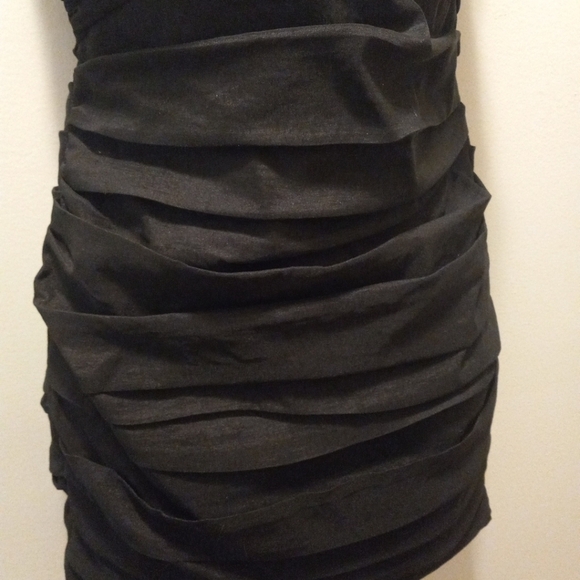 🖤 CALVIN KLEIN Black Bustier Empire Sequin Waist Rausch Mini Sz 2 - Picture 4 of 9